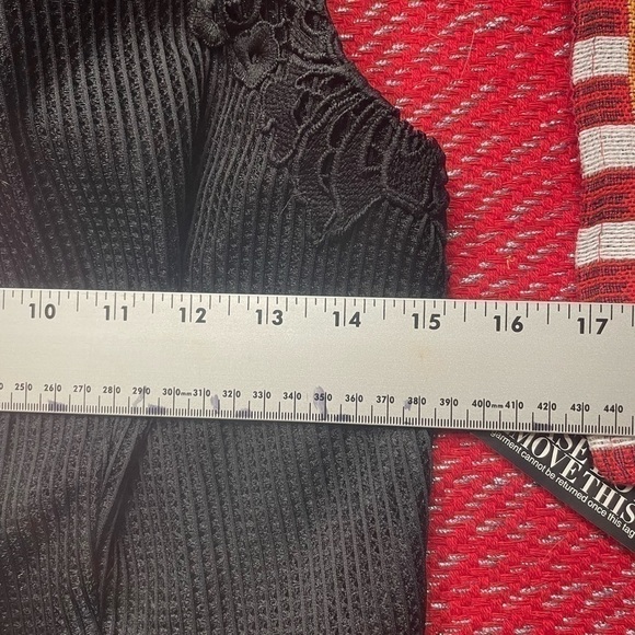 New York & Company Black Fit And Flare Lace Mesh Dress Sleeveless Lined small - Picture 2 of 7